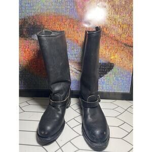 Vtg bike Buckle STEEL TOE Nylon Corded ENGINEER Motorcycle BOOTS 11.5